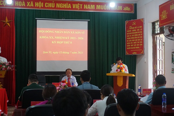 Kỳ họp thứ Tám HĐND xã Sơn Vĩ khóa XX, nhiệm kỳ 2021-2026