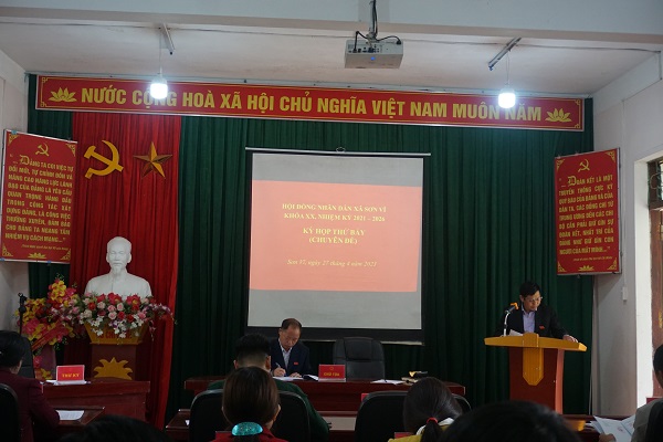 Kỳ họp thứ Bảy (Chuyên đề)  HĐND xã Sơn Vĩ khóa XX, nhiệm kỳ 2021-2026